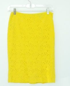 Highlighter yellow high waisted skirt